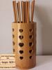 Bamboo Draining Chopstick & Straw Holder for Kitchen or Bar Use