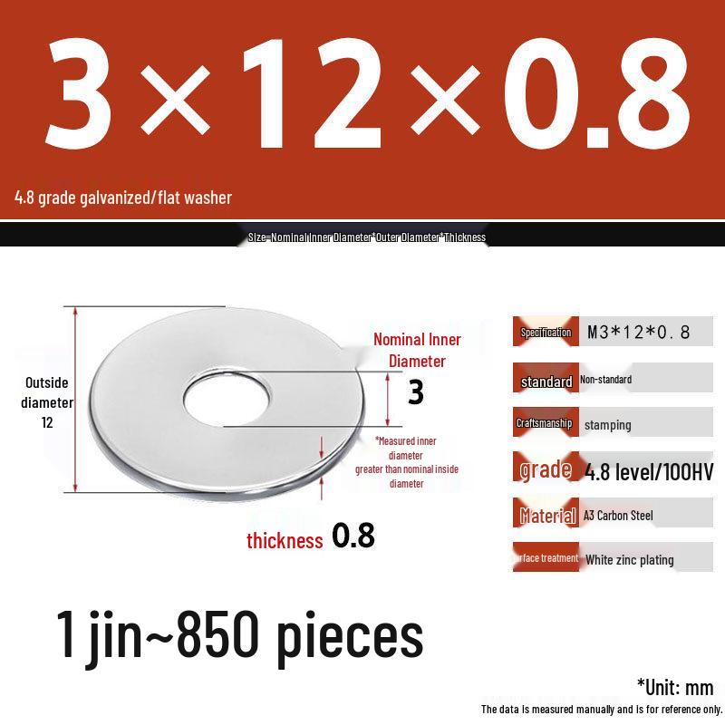 Galvanized Extra Large Thickened Metal Flat Washer (M6-M16)