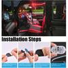 4PCS Wireless Car Interior LED Lights 7Colors USB Rechargeable Car LED Touch Light with 6 Super Bright LED Lamp Beads Car Interior Ambient Light