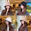 Solid Color Knitted Hat Women Autumn Winter Acrylic Breathable Windproof Stylish Casual