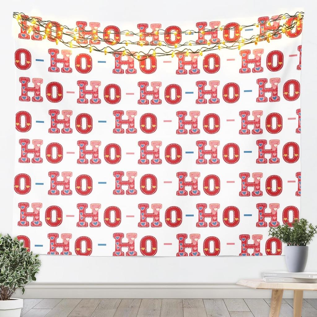 Merry Christmas Tapestry Xmas Ornaments Wall Hanging Blanket Snowman Snowflake Wall Art for Living Room Bedroom Decoration
