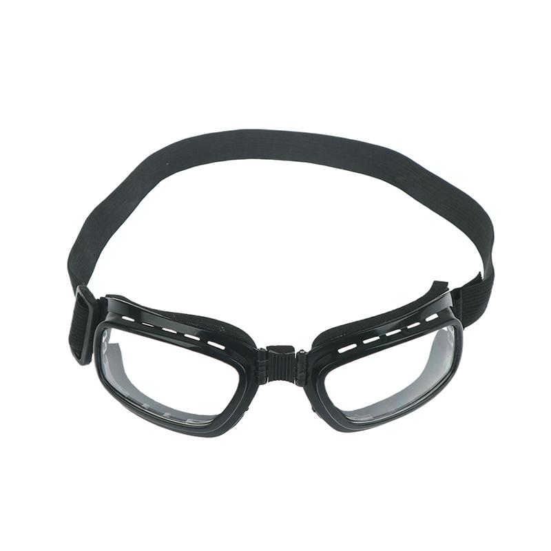 Foldable All-Weather Safety Glasses Anti-Fog Windproof Goggles for Motorcycle, Cycling, Multi-Sport Protective Eyewear with Case