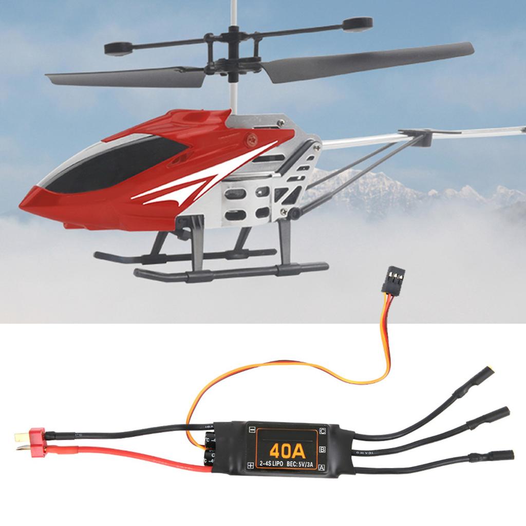 40A Speed Controller Brushless ESC RC Drone Helicopter FPV Parts AccessoriesBlack