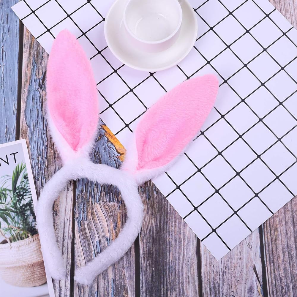 Bunny Ear Headbands, Set of 2, Cute Fluffy Horn Headbands, Props for Photography and Stage Performances, Animal Rabbit Ear Headbands, Bunny Ear