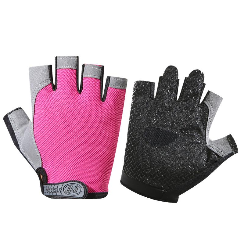 Cycling men's half finger sports fitness women's summer thin outdoor spinning bicycle non-slip dew finger shock absorption and breathability