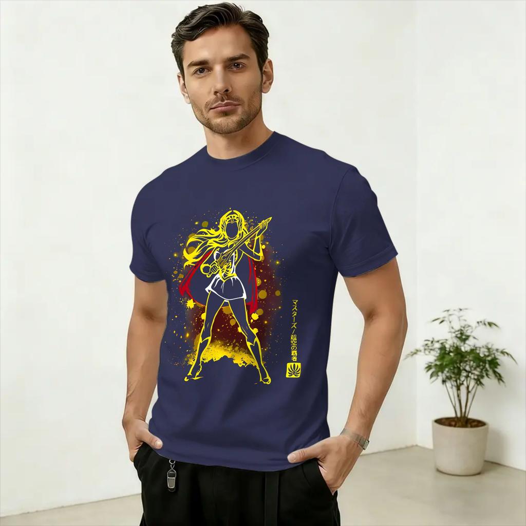 HHe Unisexs The She Style T Shirt Beach Pure Cotton TShirts For Unisex Hip Hop Casual Tee Shirt Short Sleeves Y2K Retro Tops