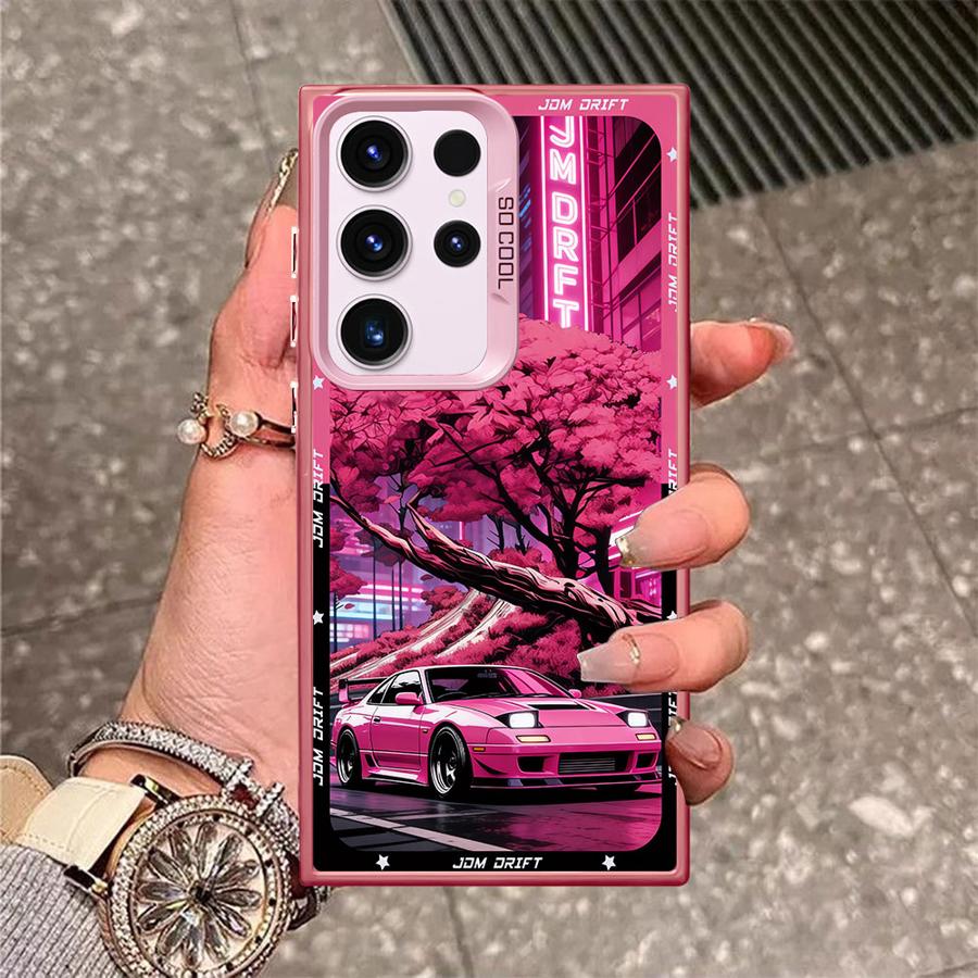 Case for Samsung Galaxy S26 Note 20 Ultra S25 S25Edge S21 S20 FE S22 Ultra S23 S24 FE Phone Cover JDM Sport Car
