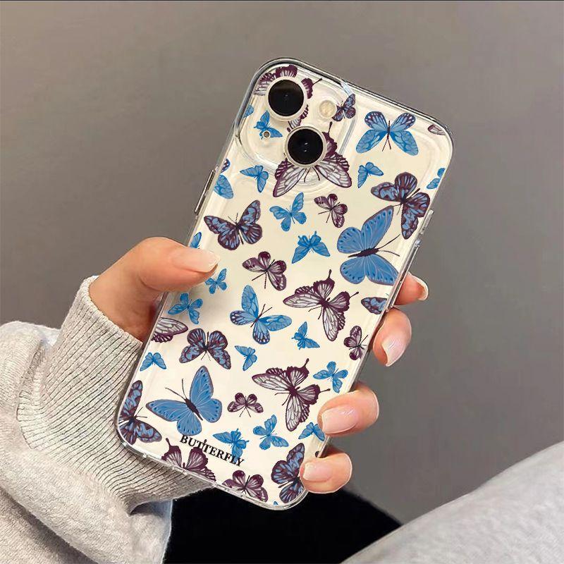 ins beautiful full screen butterfly iPhone 17Pro mobile phone case for Apple 16promax space case 14/15