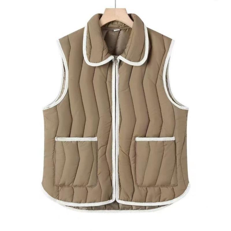 Lapel New Autumn and Winter Loose Thickened Versatile Jacket Vest Mother's Warm Waistcoat Casual Vest