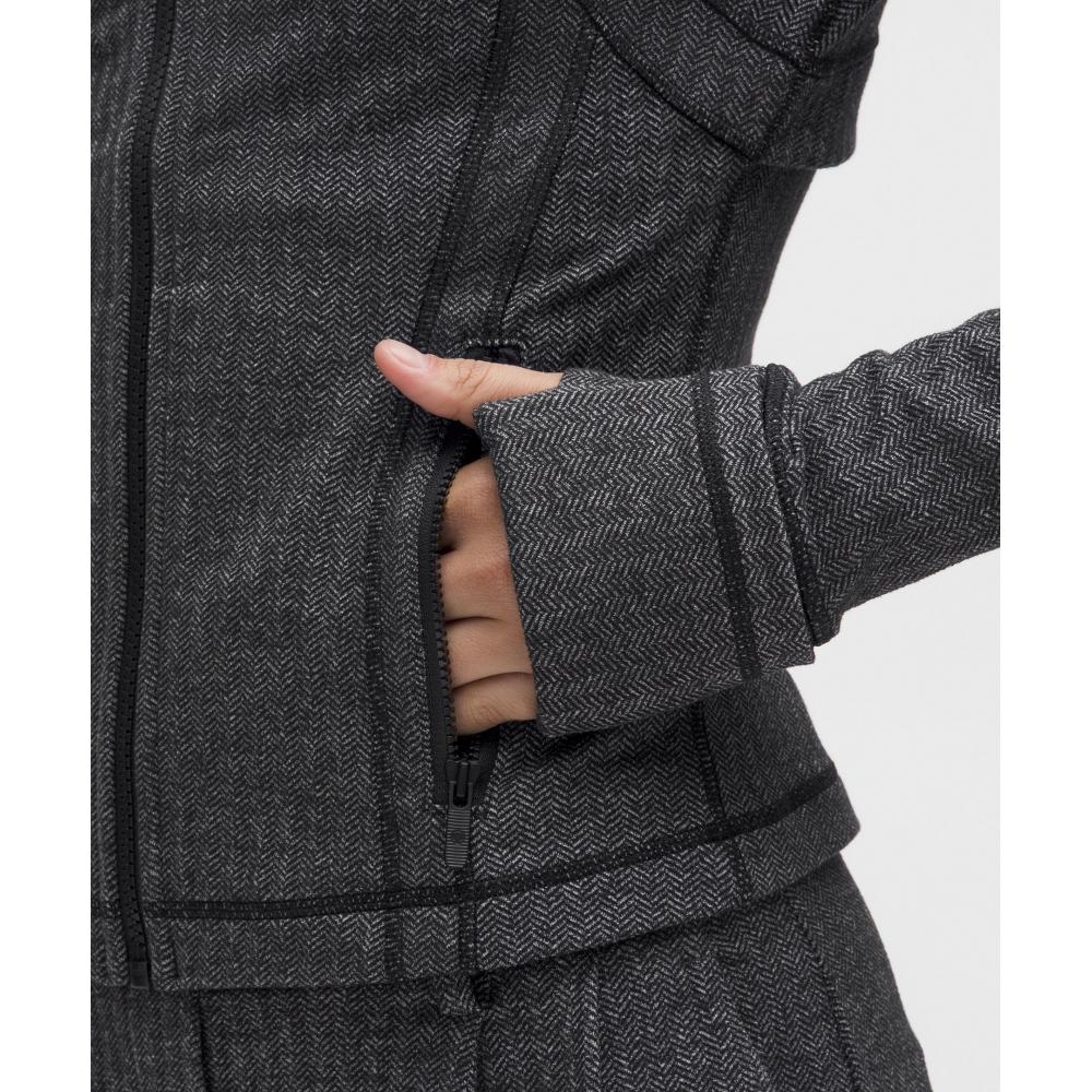 Lululemon Define Cropped Jacket  Herringbone Heathered Herringbone Heathered Deep Coal Black