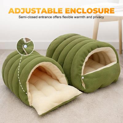 Katzennest Herbst und Winter neu abnehmbar und waschbar geschlossenes Katzenhaus Sicherheit Winter warm Haustier Schlafsack Katze und Hund Zimmer