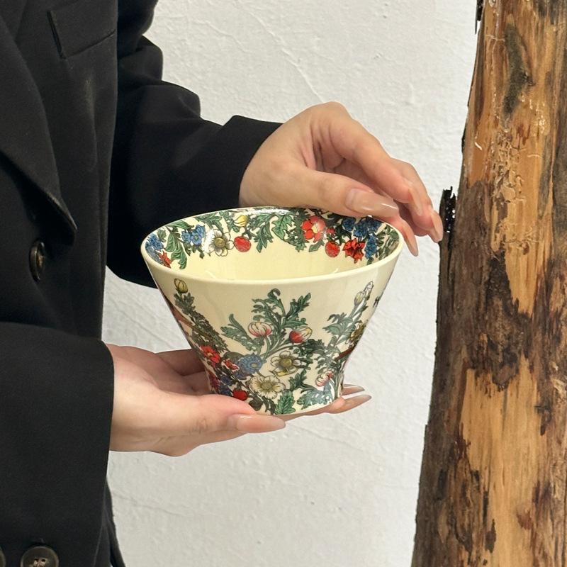 Kwiatowa Ceramiczna Miska na Kapelusz Premium Zestaw Stołowy Osobista Miska na Ryż Pudełko Prezentowe