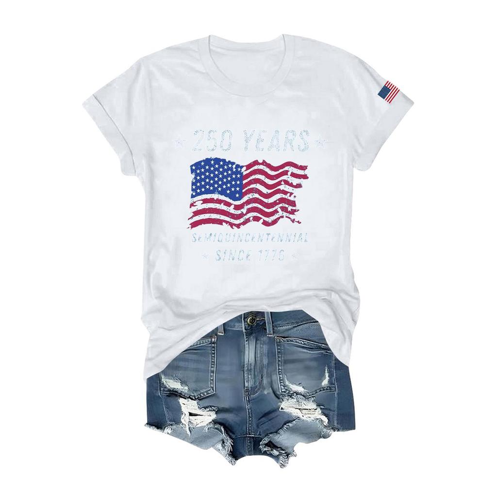 Damen T-Shirts Kurzarmshirts Pullover Sommer Frühling Oberteile Blusen