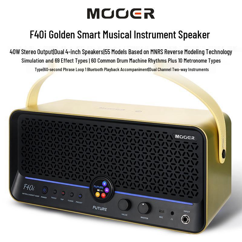 MOOER Magic Ear F40i Li Portable Electric Guitar & Bass Bluetooth Amp Speaker