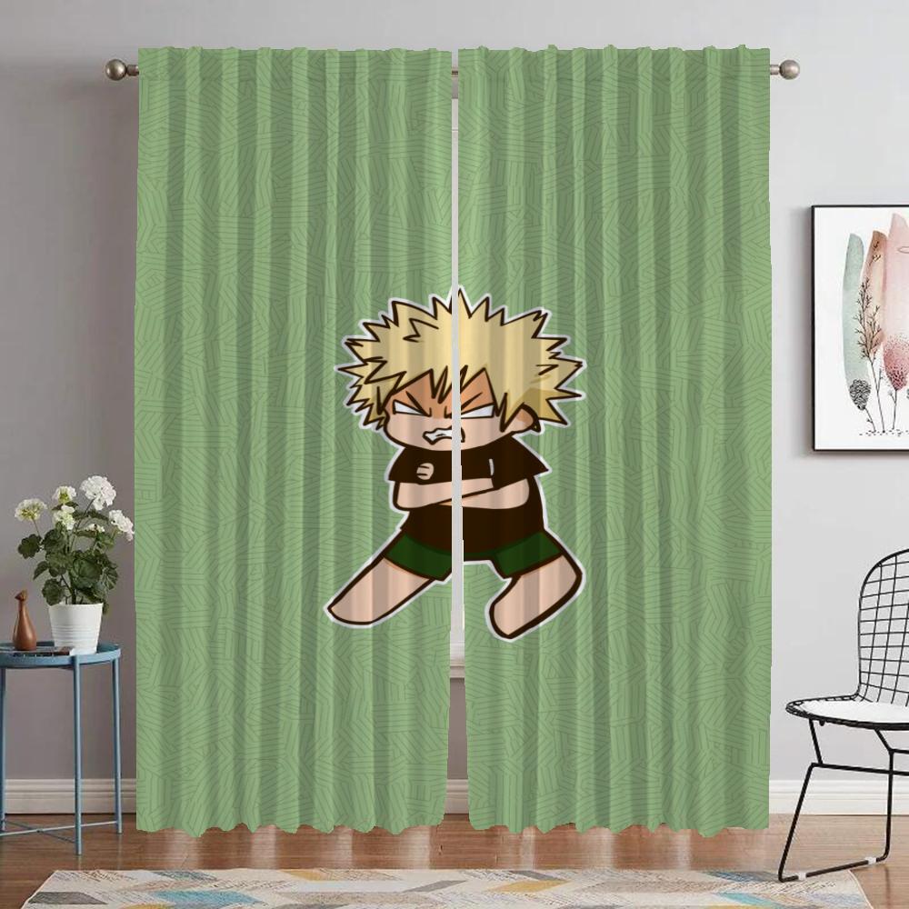 Závěsy do ložnice My Hero Academia Elegantní pokojové závěsy 2 kusy Halloweenská dekorace Závěsy do obývacího pokoje Stínítka Dělící stěna