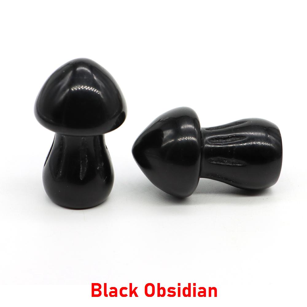 1.5" Natural Crystal Mushroom Gem Quartz Mushroom Mineral Healing Reiki Home Decoration Diy Crafts Gift Aquarium Stone