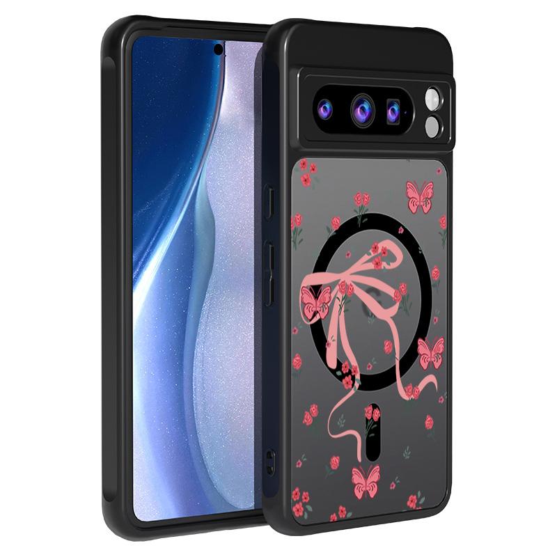

Colorful Bowknots Pattern Case For Google Pixel 9 Pro XL Pixel 9A 9 8 7 Pro 8A 7A Magnetic For Magsafe Rugged Bumper Shockproof Cover Google Pixel 8A чорний