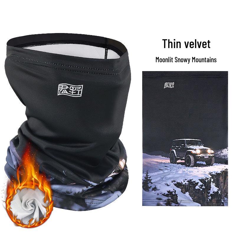 Unisex Fleece-Lined Neck Gaiter for Cycling: Windproof Mask & Cold Protection Neck Warmer.