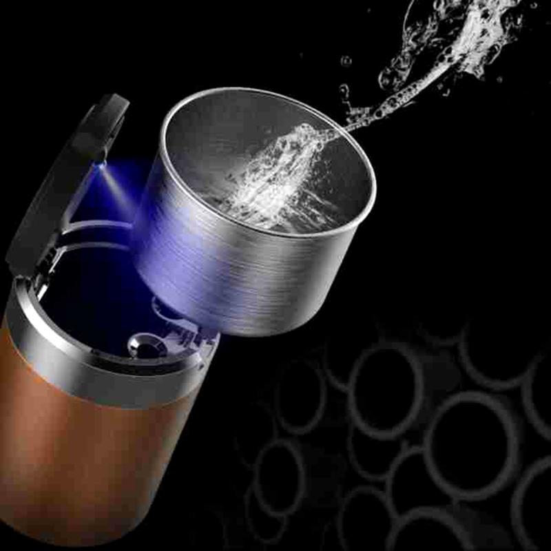 Compact Smokeless Ashtray Detachable Car Cigarette Ashtray with LED Light Car Trash Can for Most Car Cup Holder