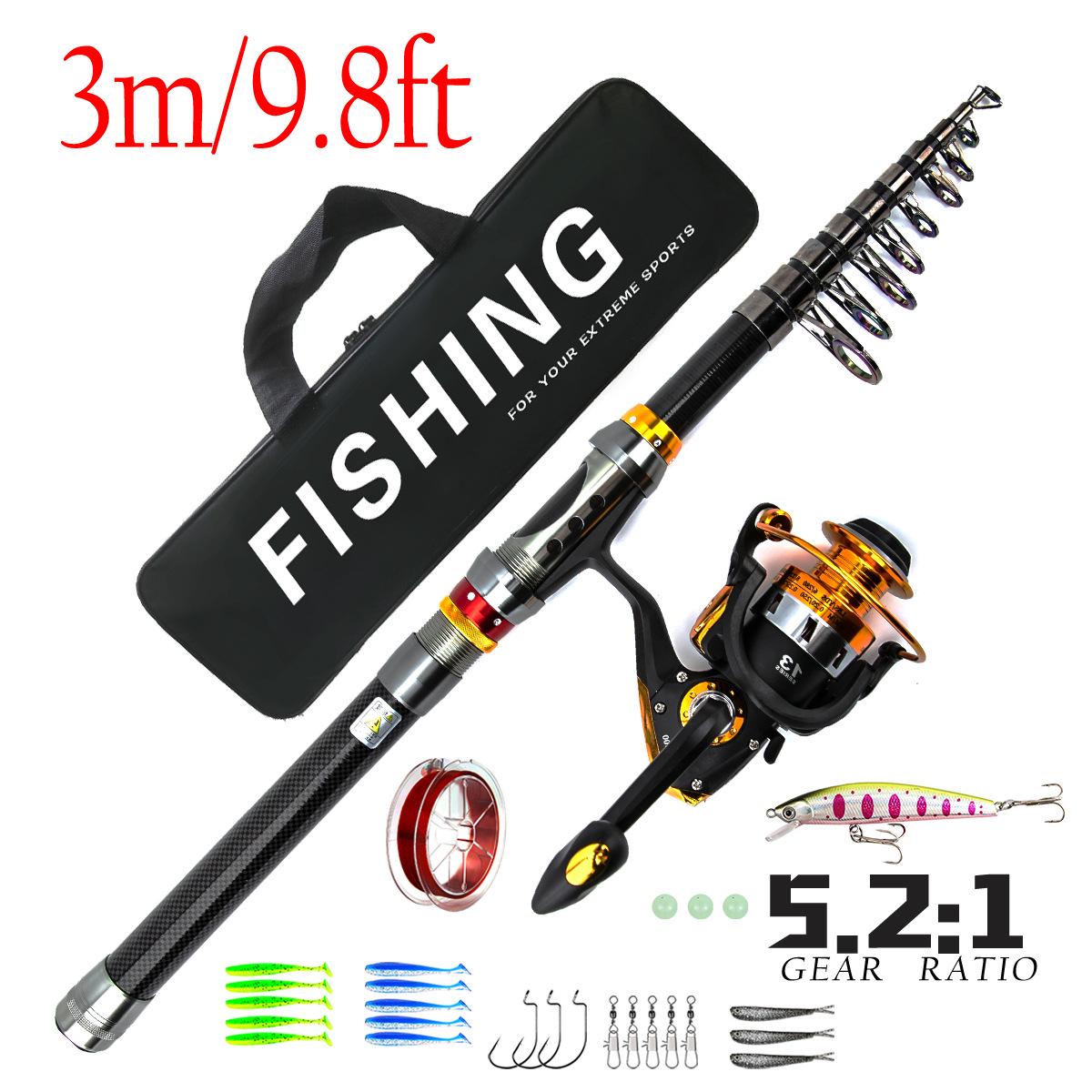 

Универсальный спиннинговый набор из углеволокна - Полный набор рыболовных приманок