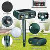 Solar-Powered Ultrasonic Animal Repeller - Bird, Cat, and Dog Deterrent with Strobe Light