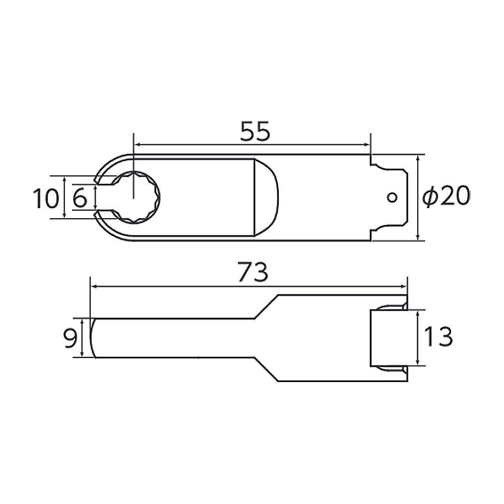 Kyoto Tool Brake (KTC) Tool, Straight, GX13-MZ10