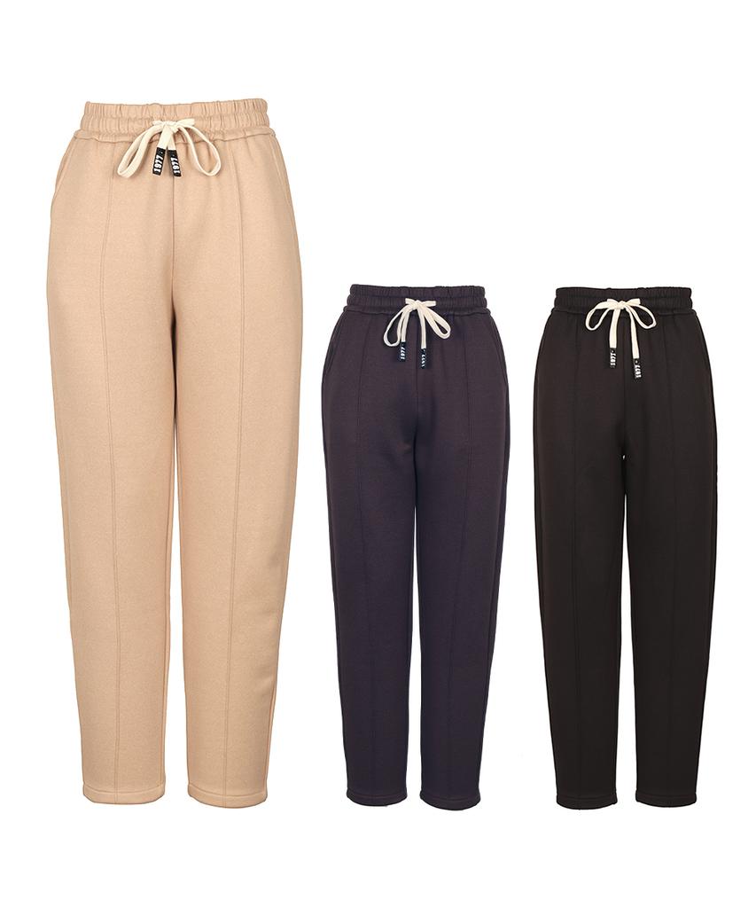 KIM YOUNG JOO GOLF Women'S Winter Fleece-Lined Pinline Elastic Pants Knwlsl53