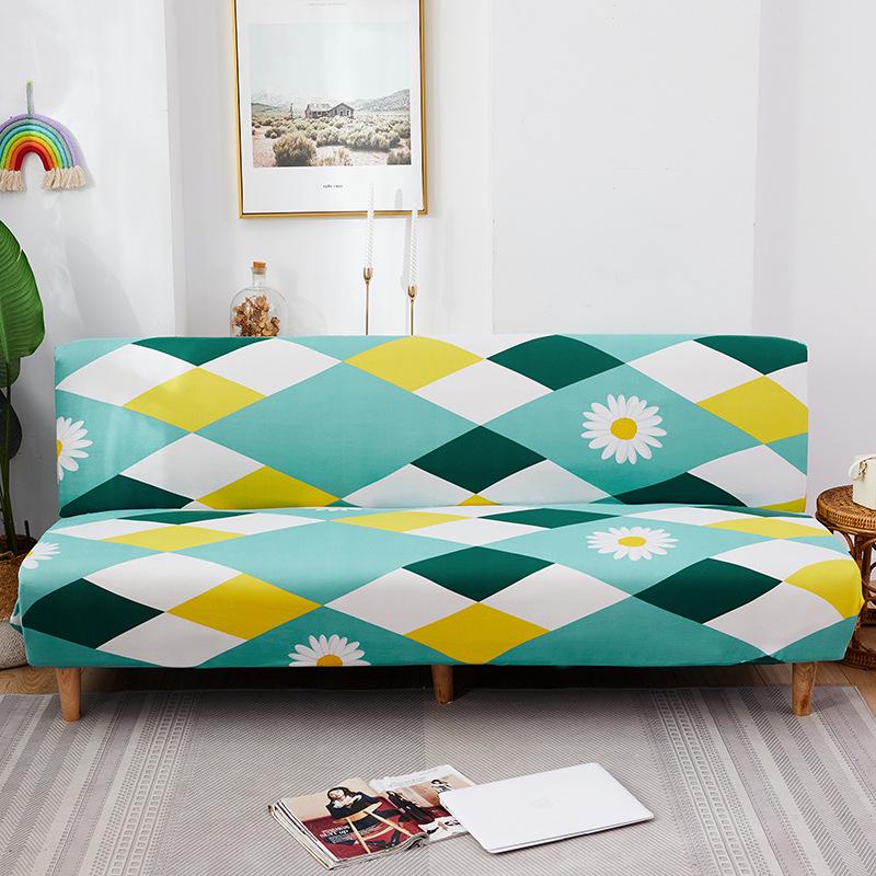 Universal Printed Sofa Cover for Armless Folding Sofas