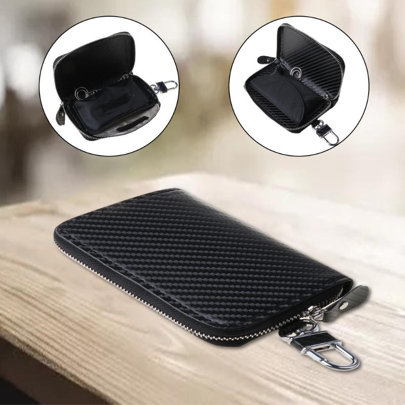 RFID Shielded Signal Zipper Bag Faraday Car Key Signal Shielding Box Key Fob Bag