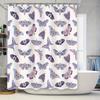 Schönes Blumenmuster Duschvorhang-SetWasserdichter Stoff mit Haken Perfekt für Badezimmer-Dekoration