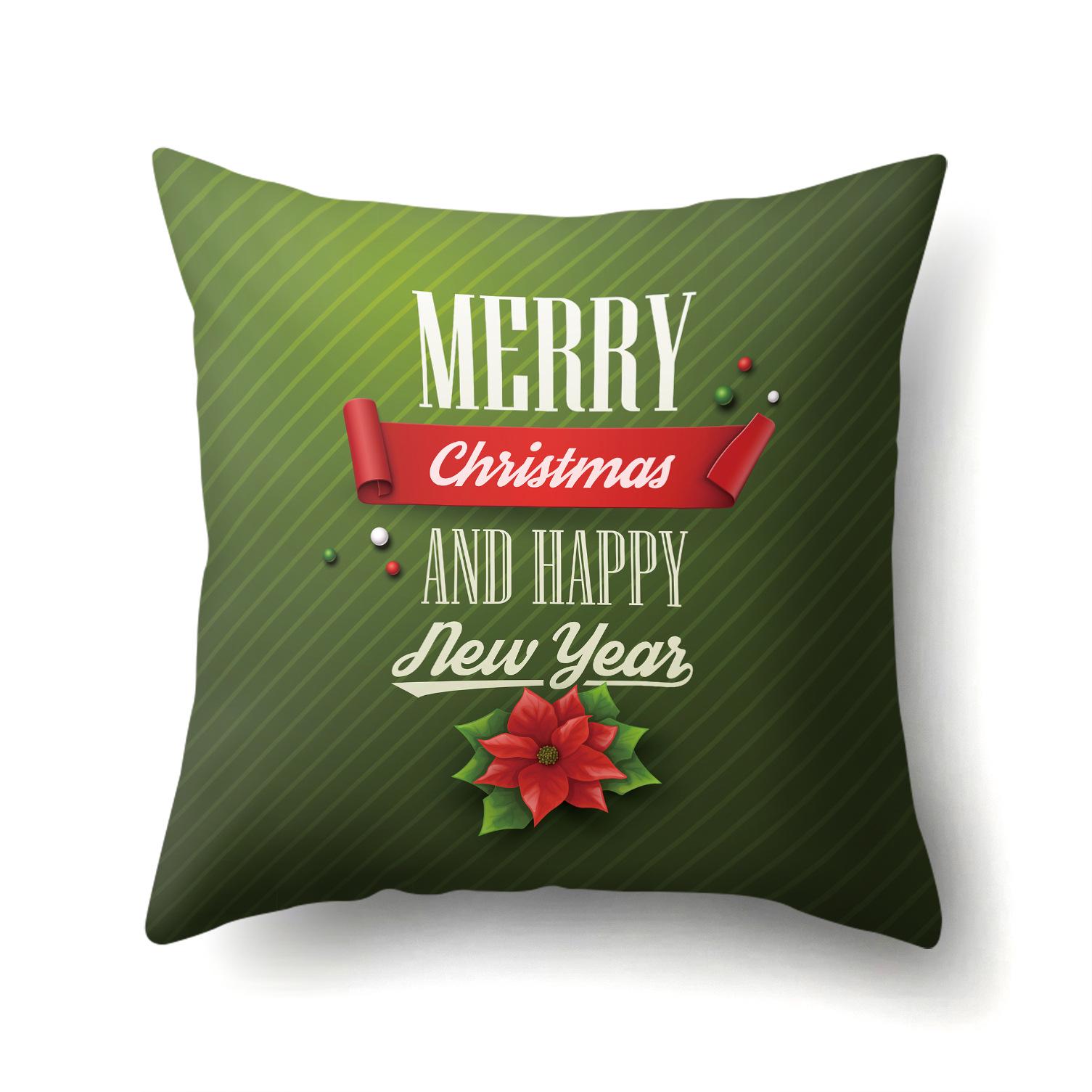 

Creative Christmas Gift Tree Decoration Candle Polyester Pillow Cover 45*45cm