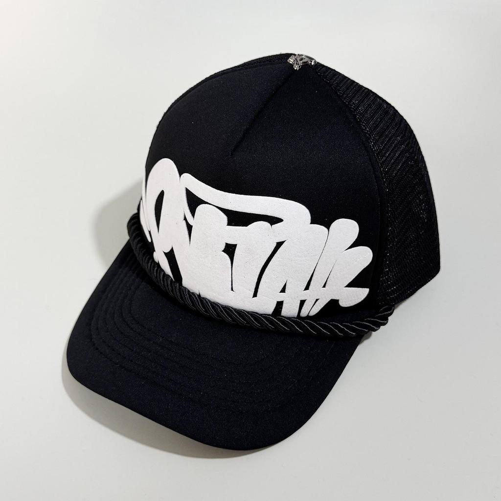 Cappellino da baseball in rete ricamato unisex alla moda Syna: Cappello alla moda, traspirante, versatile, protettivo dal sole