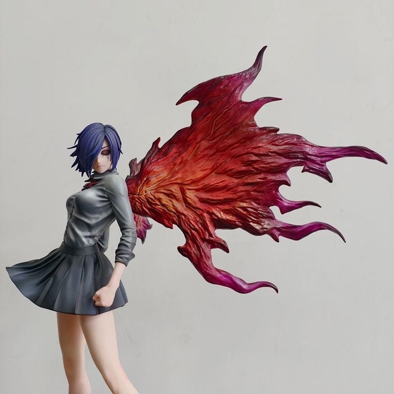 37cm Cartoon Tokyo Ghoul Fujioka Touka Double-Headed Sculpture Doll Model Hand-Made Beautiful Girl Handsome Ornaments Toy Gift