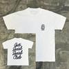 Oversized Trendy Couple Curved Letter Shortsleeved Loose Design with A Sense of Uniqueness Suitable for The Niche Ins Community