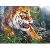 5D DIY diamantová malba Zvířecí obrázek Kulatý tygr Diamantové vyšívání Štrasová mozaika Domácí dekorace Dárek