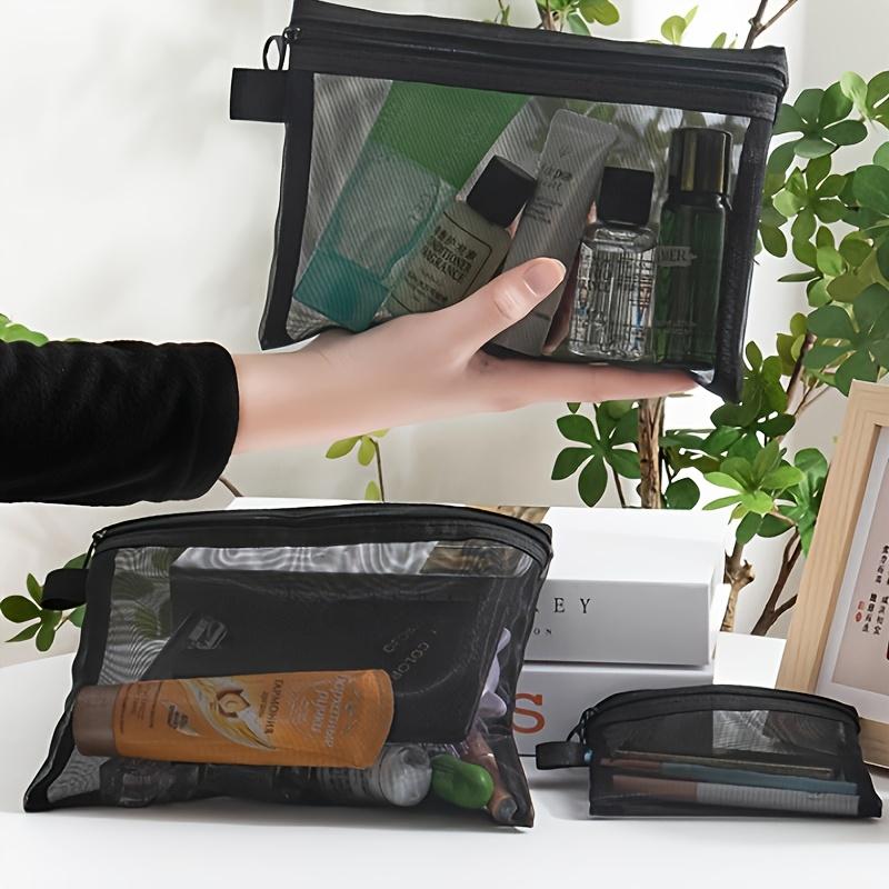 Mesh Storage Bag Fashion Toiletries Storage Bag Travel Female Portable Large Capacity Travel Cosmetics Storage Bag Accessories