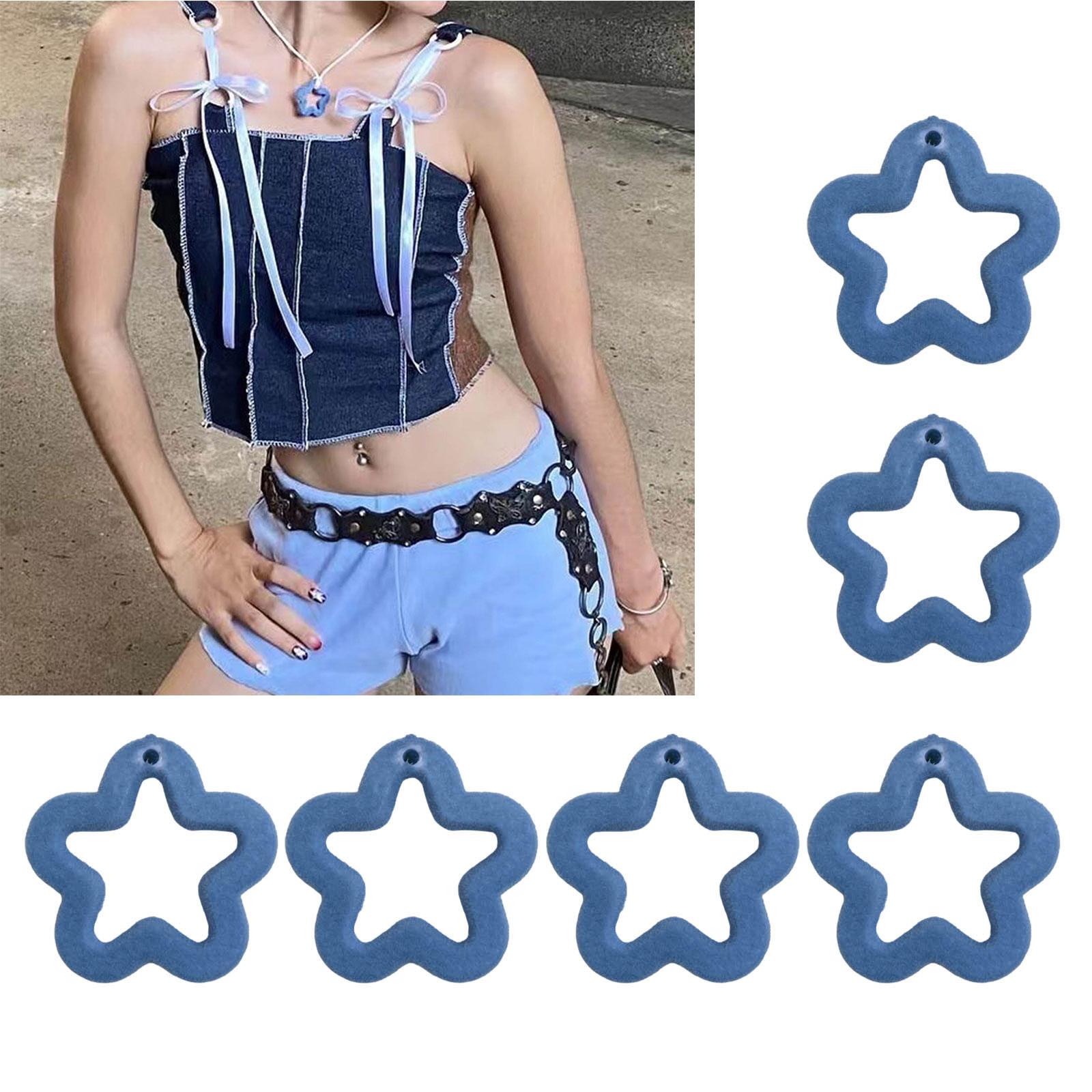 

10Pcs/pack Hollow Five-Pointed Star Acrylic Beads Mixed DIY Beaded Necklace Bracelets Jewelry Material Accessories колір світло кави