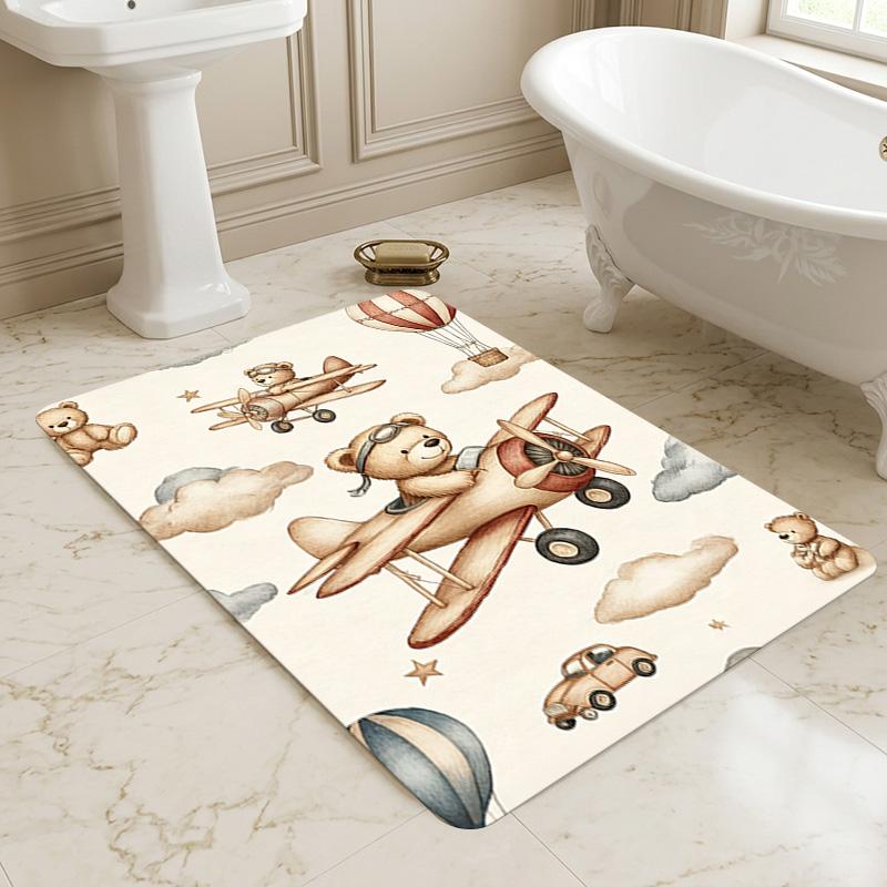 Bear Flight Living Room Nonslip Area Rug Soft Carpet For Bedroom Game Playroom Sofa Office Home Decor Doormat Christmas Gift C92629