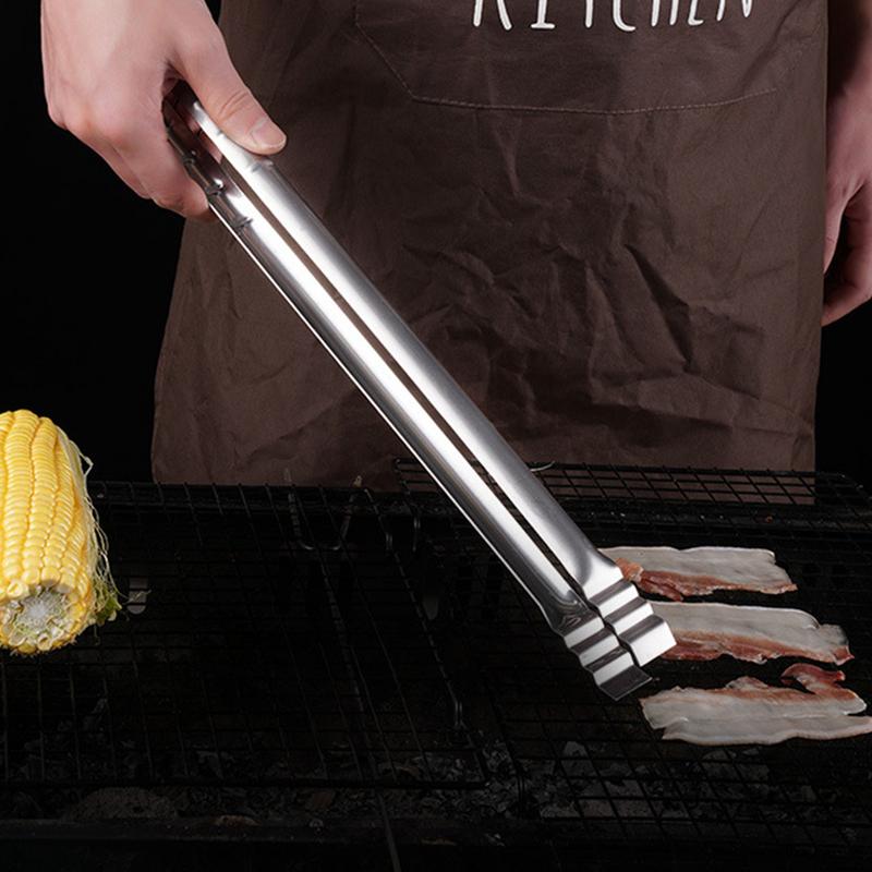BBQ Tongs For Grill Extended Thickened Barbecue Tongs Ergonomic Kitchen Gadget For Food Meat Sausage Fish Vegetables