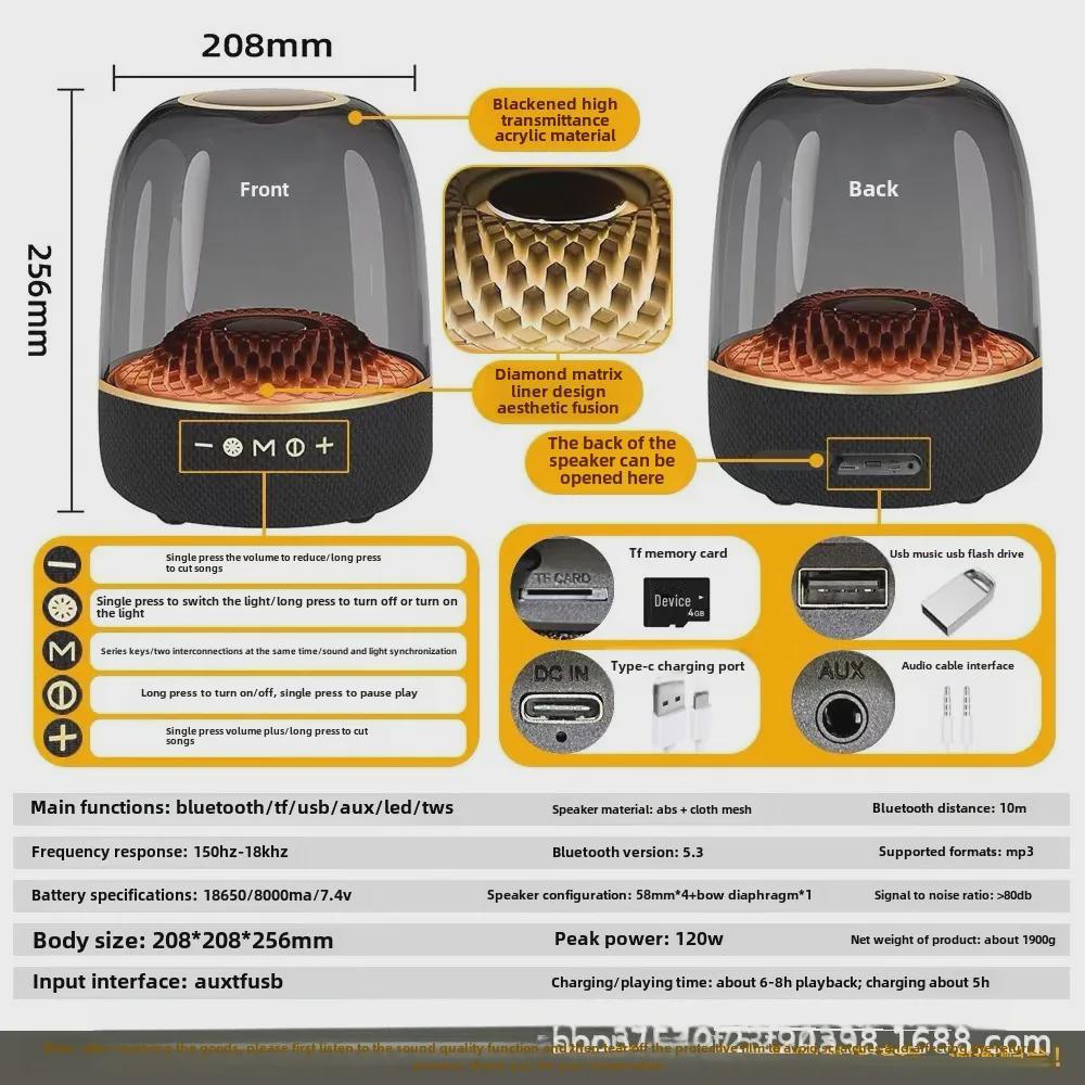 Bluetooth reproduktor LP90: Špičkový Liuli 4 Stereo Surround Zvuk, Harmonická Kvalita
