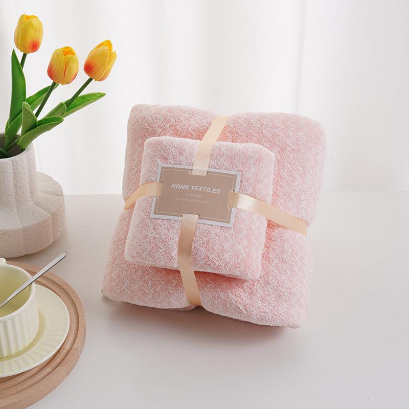 Coral Velvet Towel Bath Towel Set Thickened Absorbent Towel Cover Product Face Wash Towel