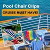 20/4Pcs Plastic Beach Towel Clips Windproof Clothes Pins Chair Clips Towel Holder Large Home Storage Clothes Hanging Clamps