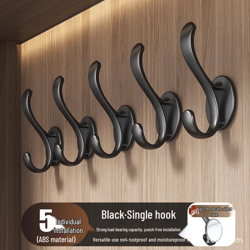 Strong Adhesive No-Drill Wall-Mounted Coat & Hat Hook for Entrance & Wardrobe