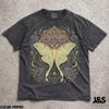 Luna Moth Halloween Tshirt, Gothic Celestial Moth Shirt, Witchy Moon Graphic Tee, Vintage Comfort Colors Dark Academia Gift