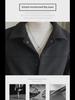 Men's Slim Fit Woolen Coat - Autumn/Winter Solid Color Lapel Jacket