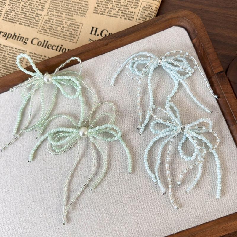 Elegant Beaded Shoe Buckles with Butterfly Bowknot Designs Jewelry Accessory for Parties Supplies and Casual Wear