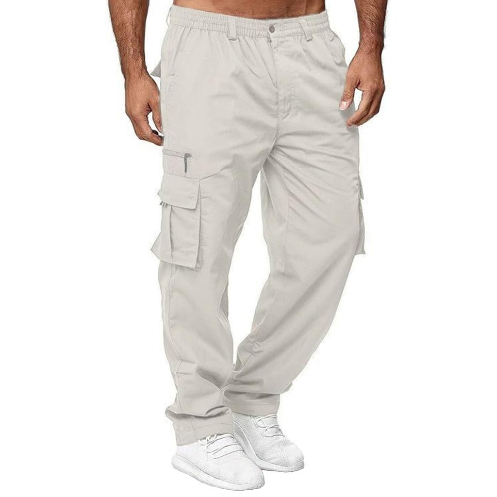 Men'S Sports Pants Running Pants Outdoor Pocket Work Pants Casual Pants