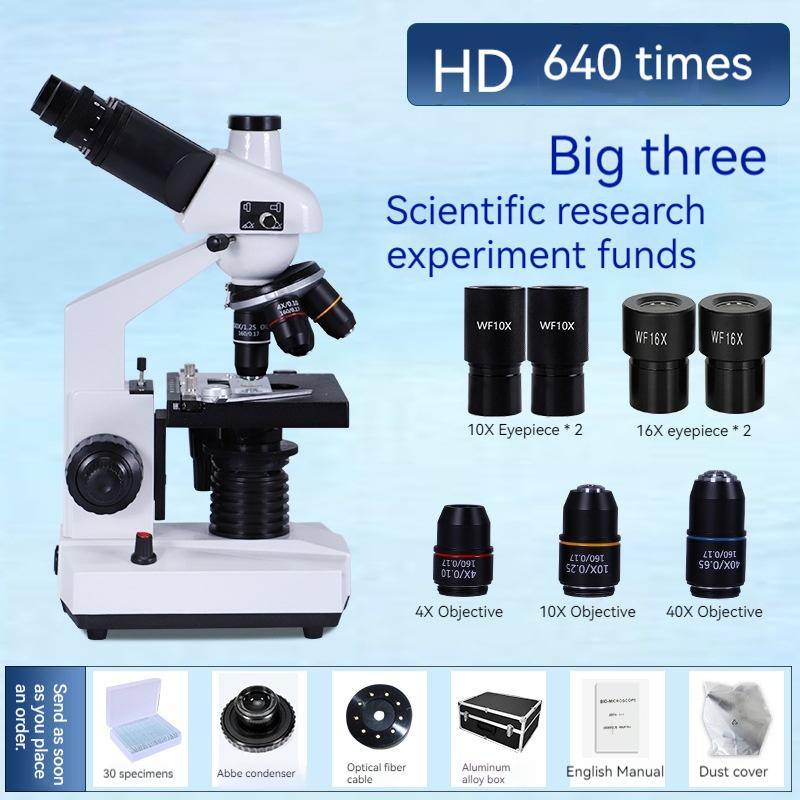 Binocular Electron Microscope Laboratory Research Microscope Maintenance Beauty Electronic Magnifying Glass