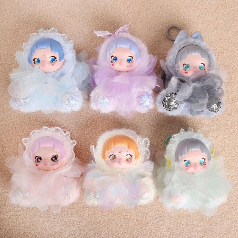 Cute Fairy Plush Doll Toy Pendant Keychain Desktop Ornaments Backpack Bag Hangings Decoration Car Keyring For Women Girls Gift