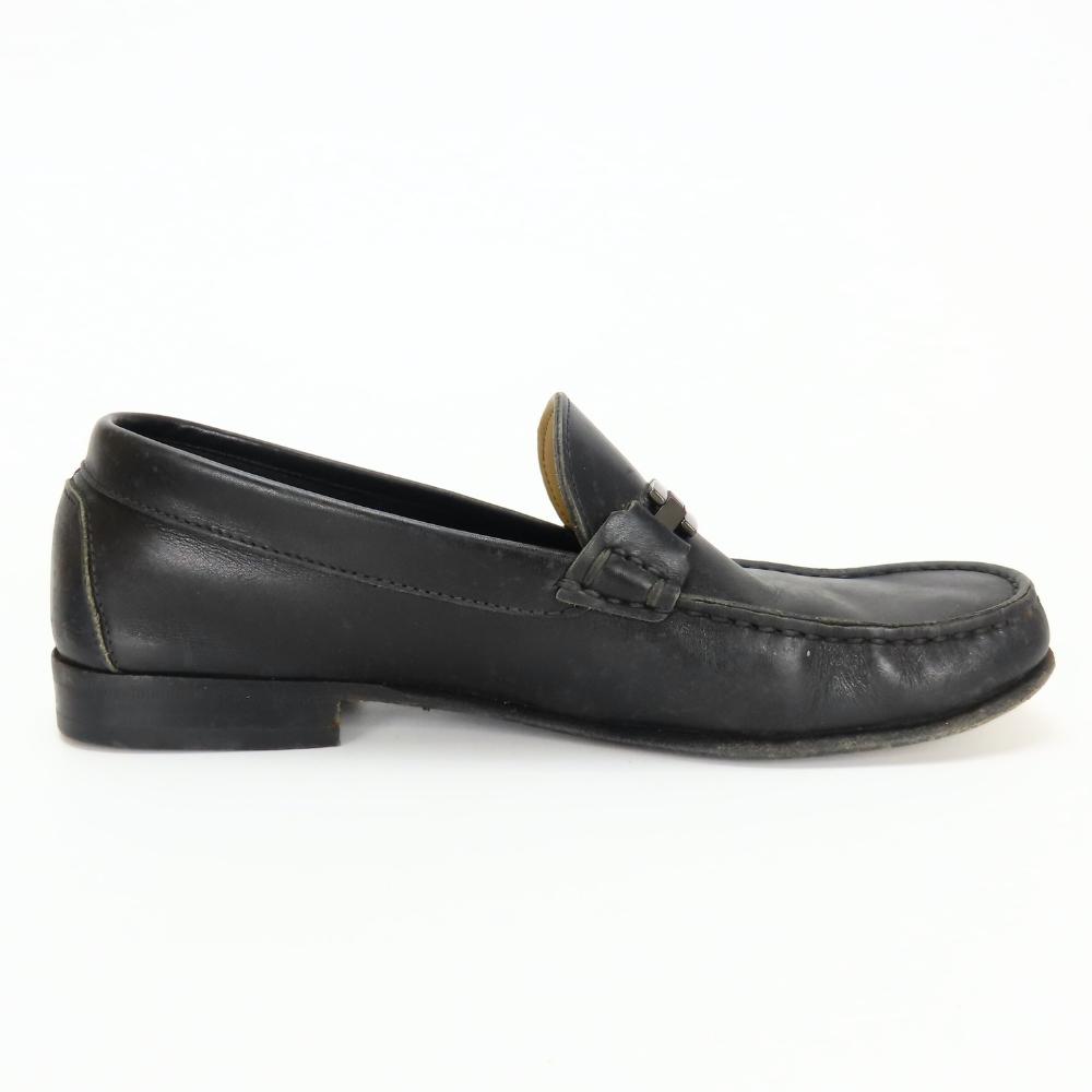 Used Salvatore Ferragamo loafers bit 8EE leather black 10.2"